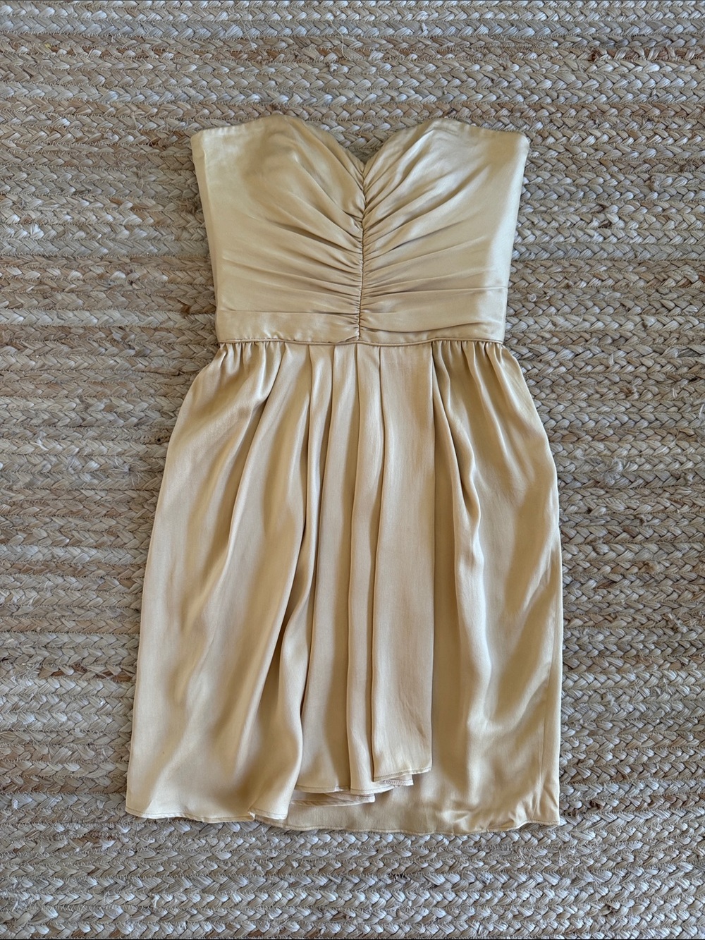 Vintage Anne Klein 100% Silk Champagne Dress